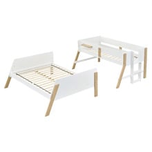 Ethan Single Over Double Bunk Bed with Shelves & Single Trundle